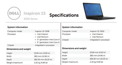 dell inspiron specs|dell inspiron specifications.